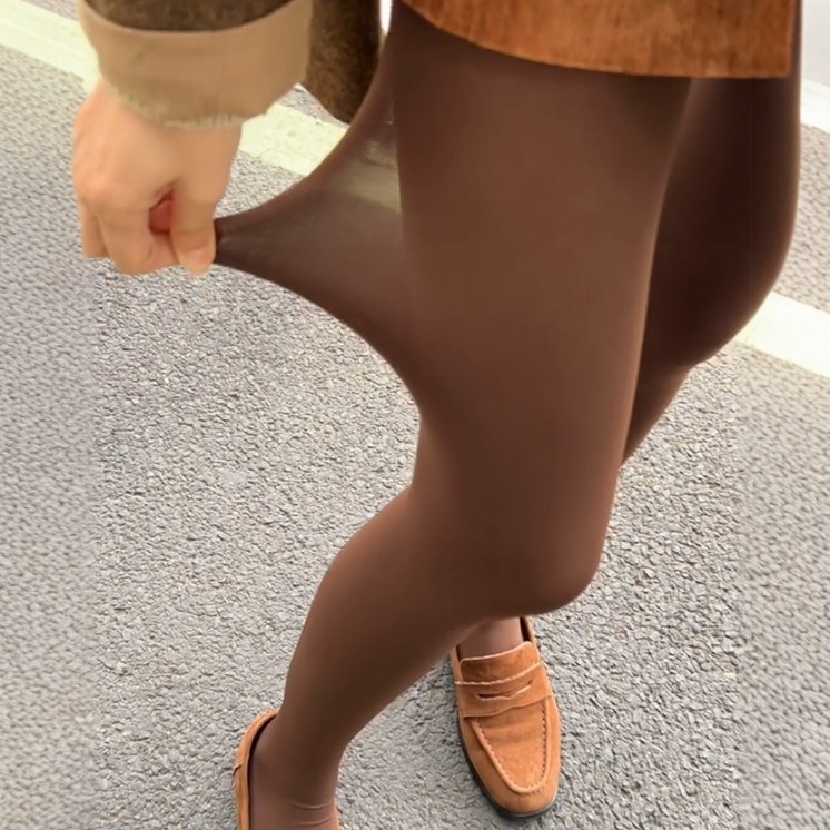 秋冬美拉德咖色显瘦哑光裸感女