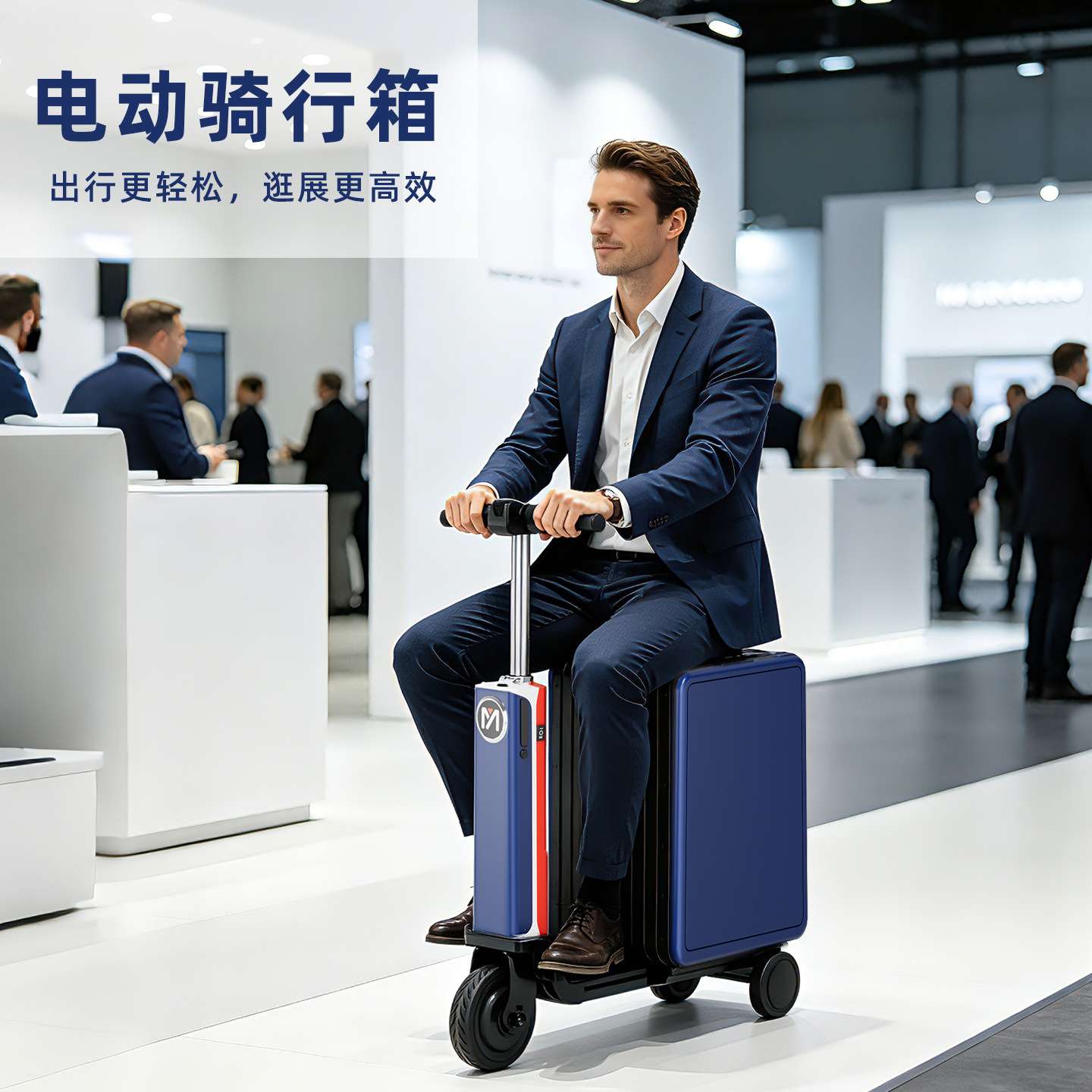 HOHO20寸智能伸缩电动拉杆箱可坐