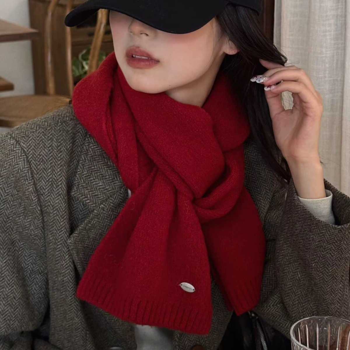 韩系秋冬季加厚保暖百搭围巾女