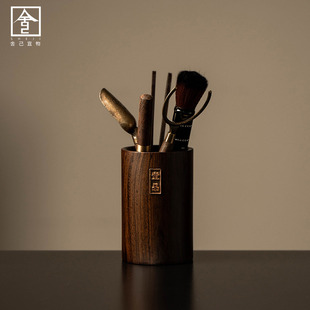 黑檀木茶道六君子套装高端喝茶泡茶工具茶针茶夹茶勺功夫茶具零配