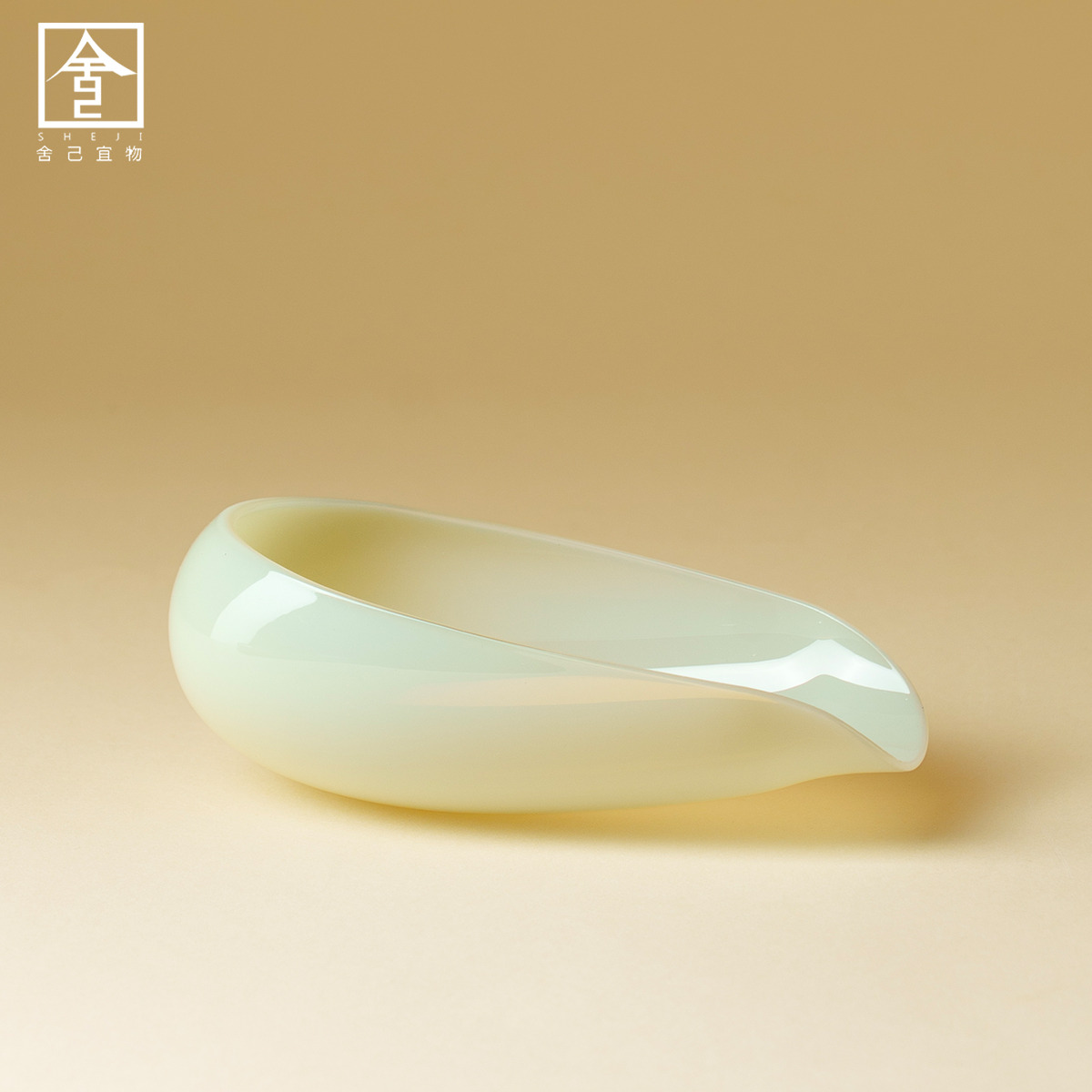 冰玉玻璃茶则家用简约茶具茶勺茶匙高档茶拨茶道零配投茶器