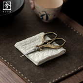 舍己宜物复古青铜小号茶艺剪刀茶道配件茶叶包装 泡袋茶包普洱茶刀