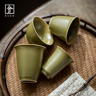 茶叶末釉品茗杯薄胎单个闻香杯家用喝茶泡茶功夫茶具主人杯子专用