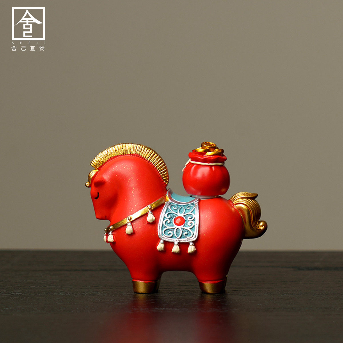 新款马上有福茶宠摆件家用红马招财摆件茶道桌面装饰高颜值吉祥物,餐饮具,茶宠摆件,淘宝优惠券,粉丝福利购,淘宝优惠卷