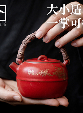 红色温茶炉蜡烛温茶炉围炉温茶器保温加热炉热茶底座暖茶酒精炉