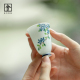 玉泥纯手绘小蓝花手闻香杯茶杯家用胎薄聚香杯陶瓷品茗杯圆口单杯