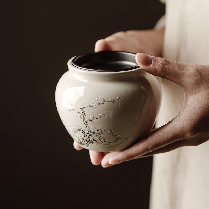 舍己宜物草木灰陶瓷干泡茶渣斗