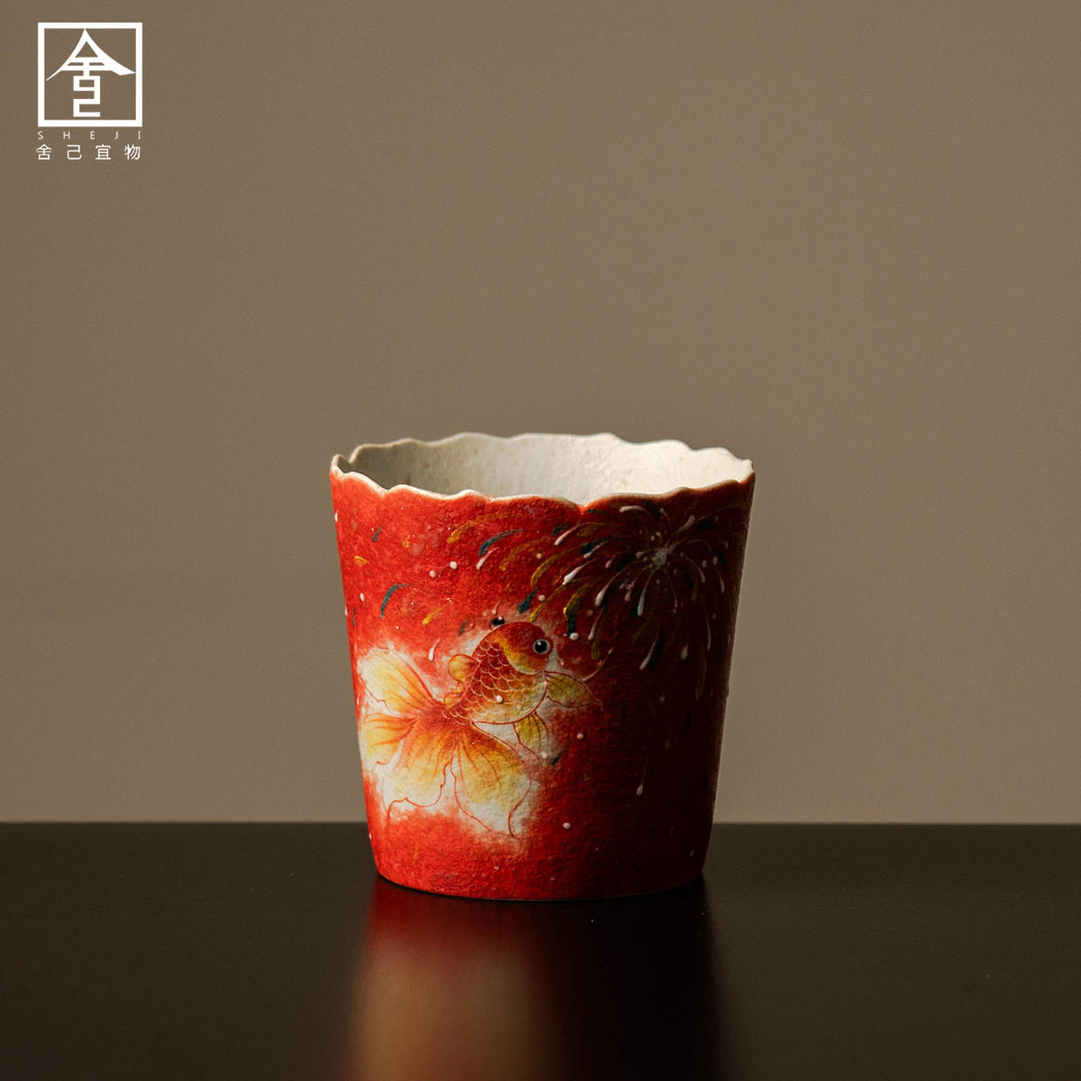 陶瓷新款主人杯家用火石红丹焰金鳞喝茶杯女士大容量可乐杯不烫手,餐饮具,茶杯,淘宝优惠券,粉丝福利购,淘宝优惠卷