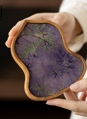 葫芦盘胡桃木壶承壶垫实木托盘杯垫复古干泡台小可爱茶盘2024新款