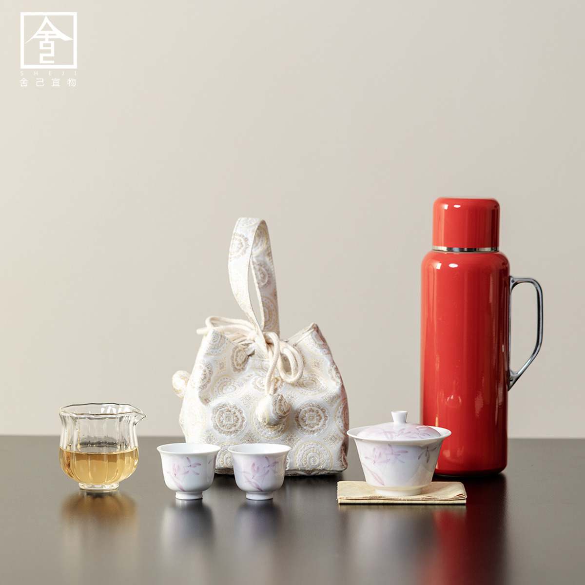 新款幽兰摇曳泡茶器家用中式保温壶盖碗套装创意茶具实用礼品送礼