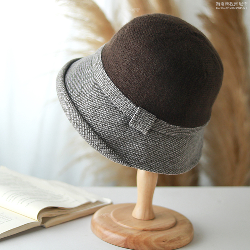 优雅帽子女士秋冬季保暖渔夫帽
