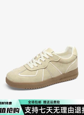 同款树莓2025春新款复古休闲运动德训板鞋增高女单鞋TA65163-50