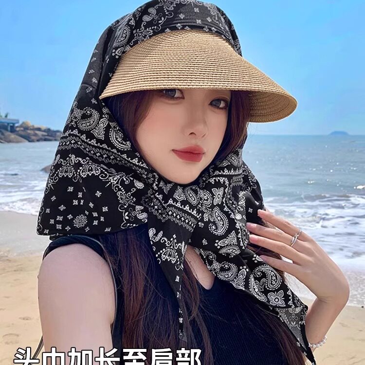 2025新款韩版护颈一体防晒帽