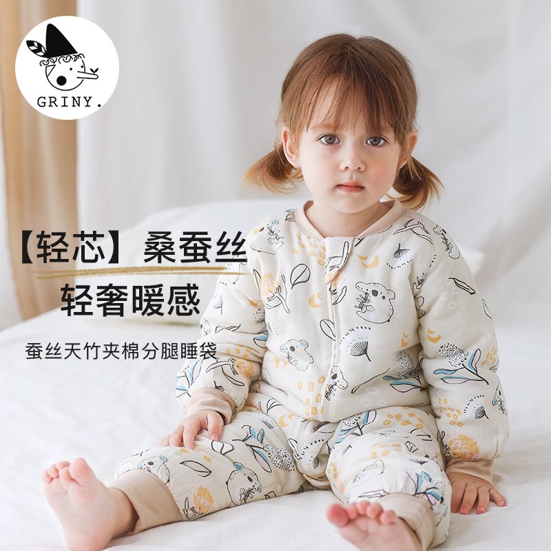 纱布薄夹棉棉保暖婴儿睡袋