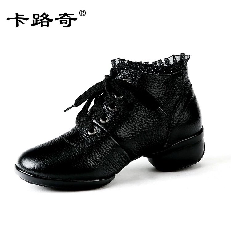卡路奇夏季新款真皮舞蹈鞋广场舞女鞋女式现代轻便软底四季跳舞鞋