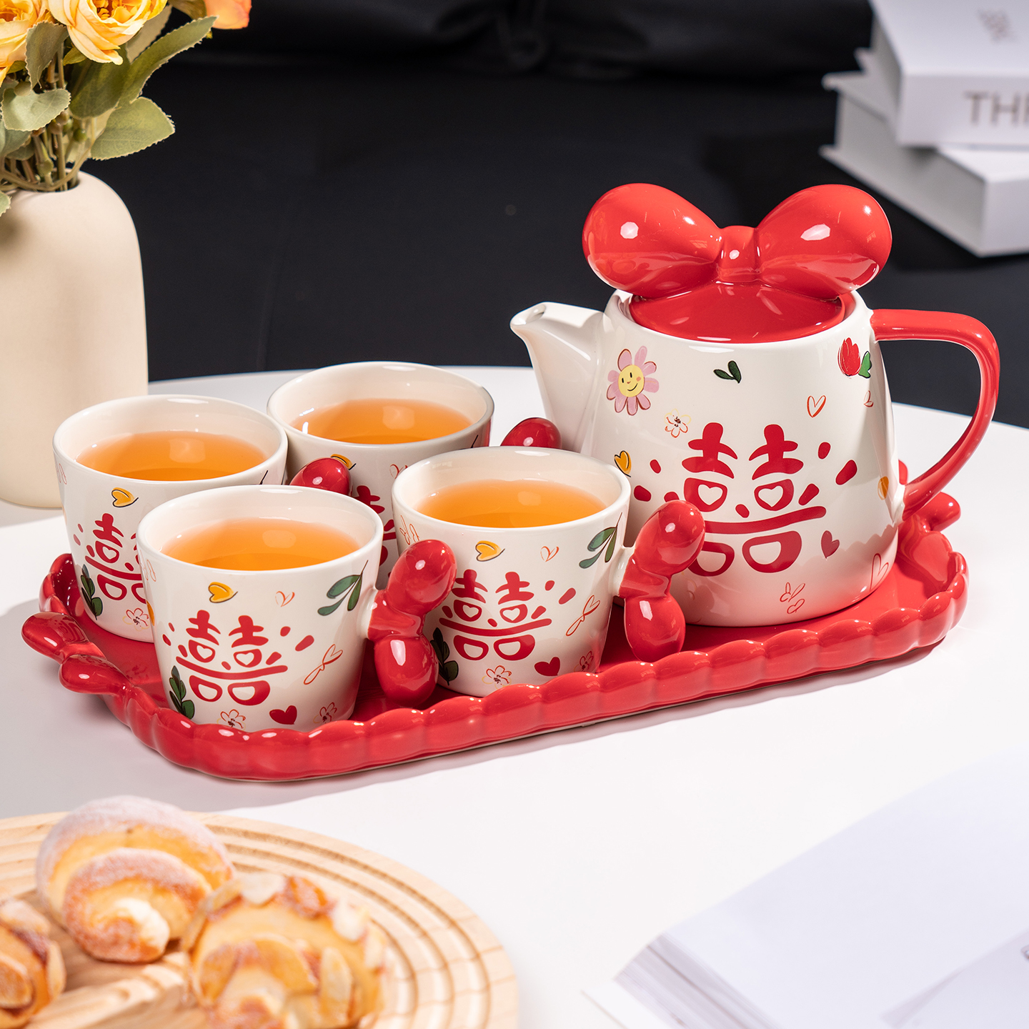 高档新婚礼物陶瓷茶具套装