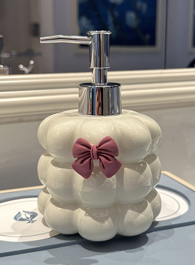轻奢卫生间洗手液瓶子可爱高颜值沐浴露按压瓶陶瓷空瓶乳液分装瓶