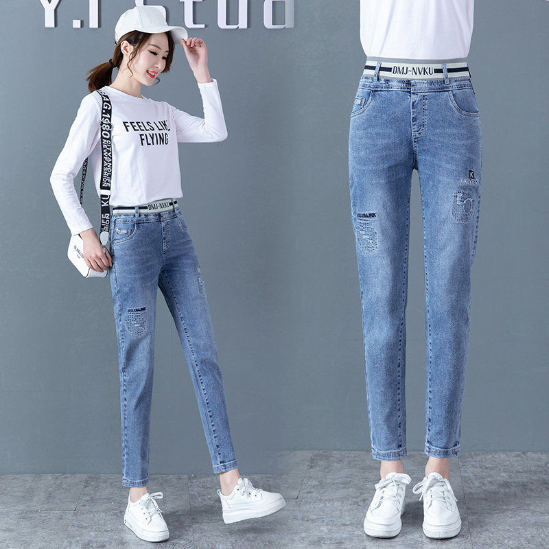 以纯官方网店铺a21旗舰店超火cec裤子女阔腿裤ulzzang直筒牛仔裤