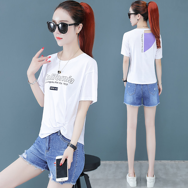 没烦恼很幸福T恤上衣女2020夏装新款以纯官方旗舰店官网店铺体恤