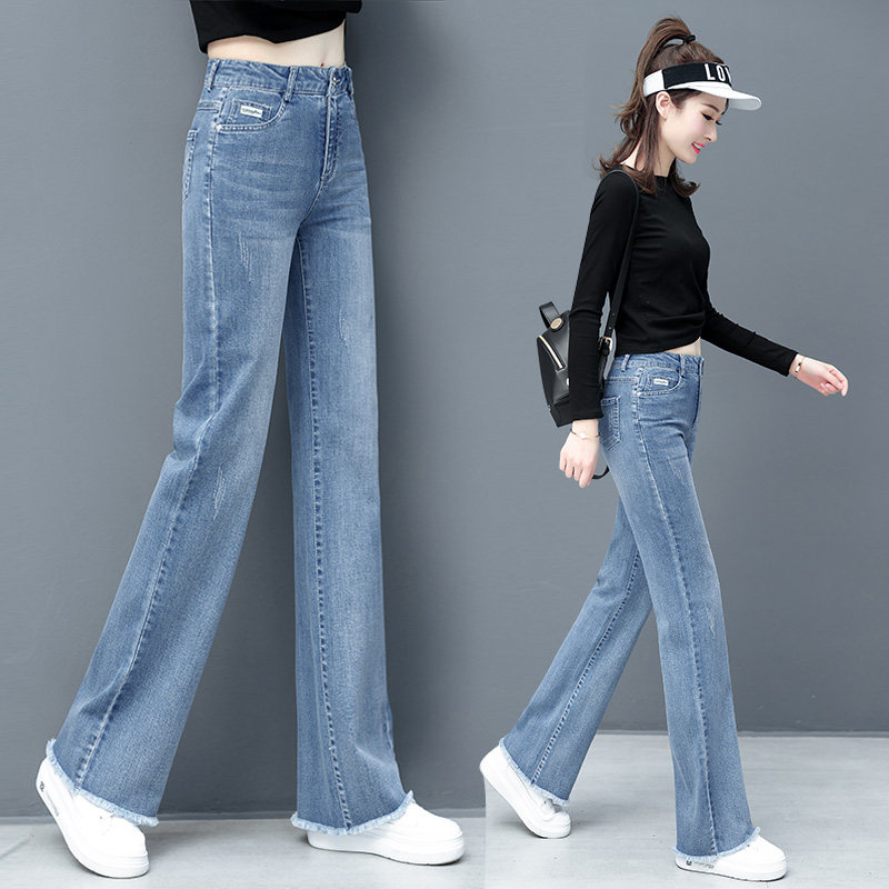 阔腿牛仔裤女直筒宽松高腰2020秋款老爹拖地裤显瘦以纯官方旗舰店