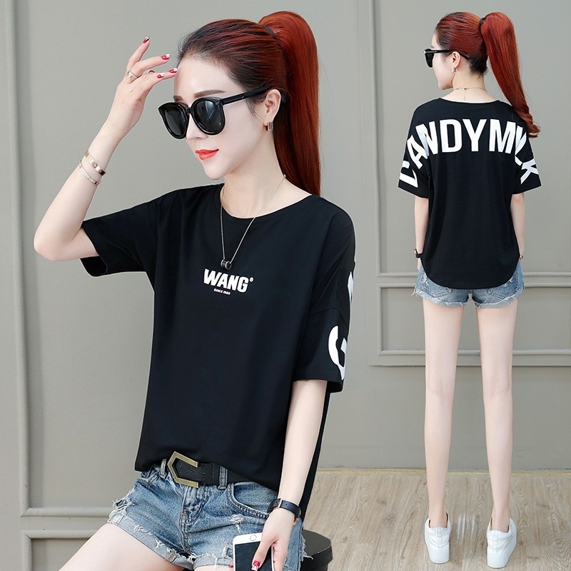 以纯官方旗舰店t恤官网新款女装流行设计感宽松短袖ins潮爱依服旗