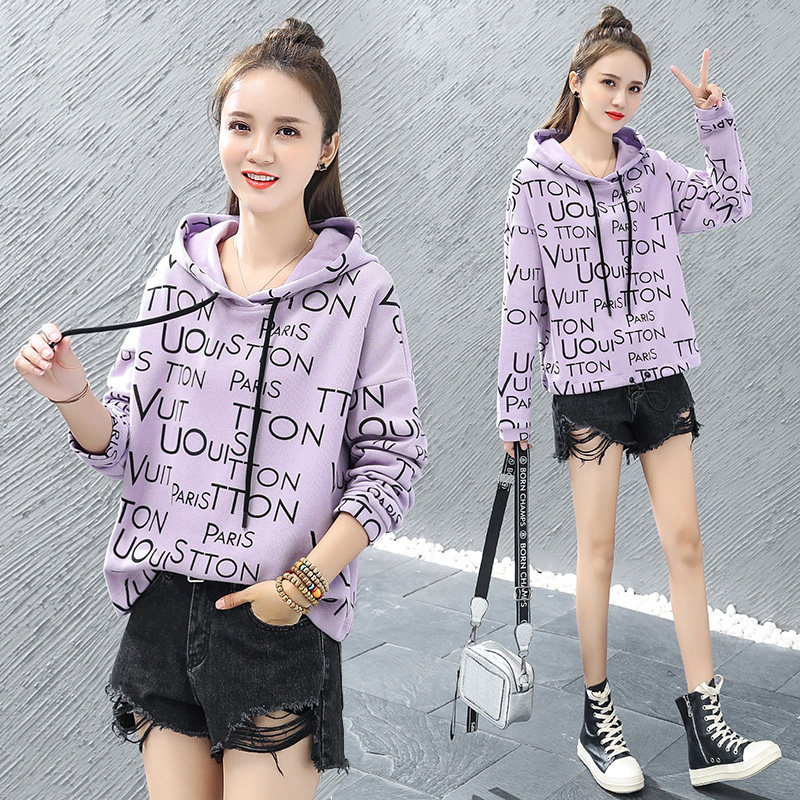 以纯官方旗舰店情侣卫衣短款tb华夫格上衣女2020早秋新款流行外套