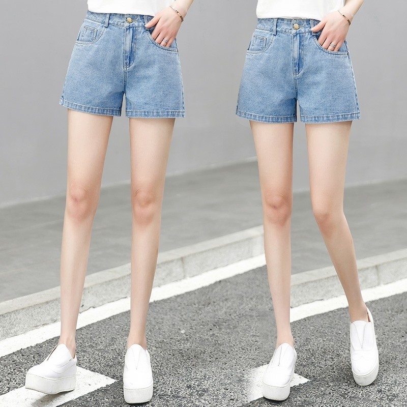 牛仔短裤女夏2020年新款高腰显瘦显高百搭宽松直筒裤子潮ins以纯