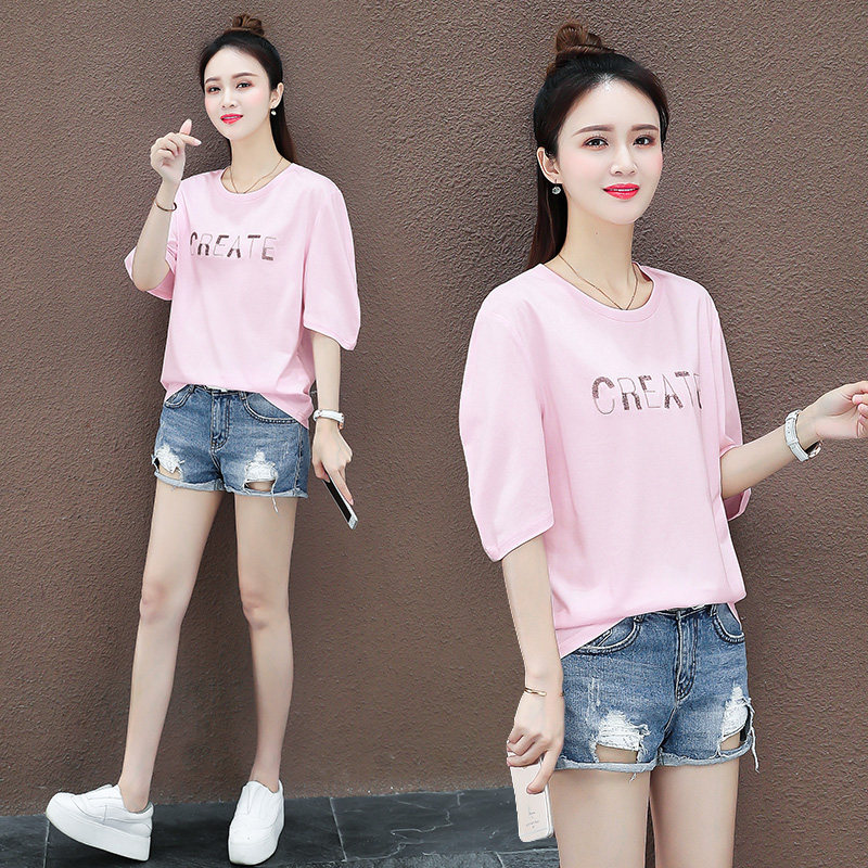 欧贝妮女装小个子t恤新款纯棉上衣2020夏新款女生短袖韩版ins以纯