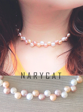 narycat项链甲状腺天然淡水珍珠