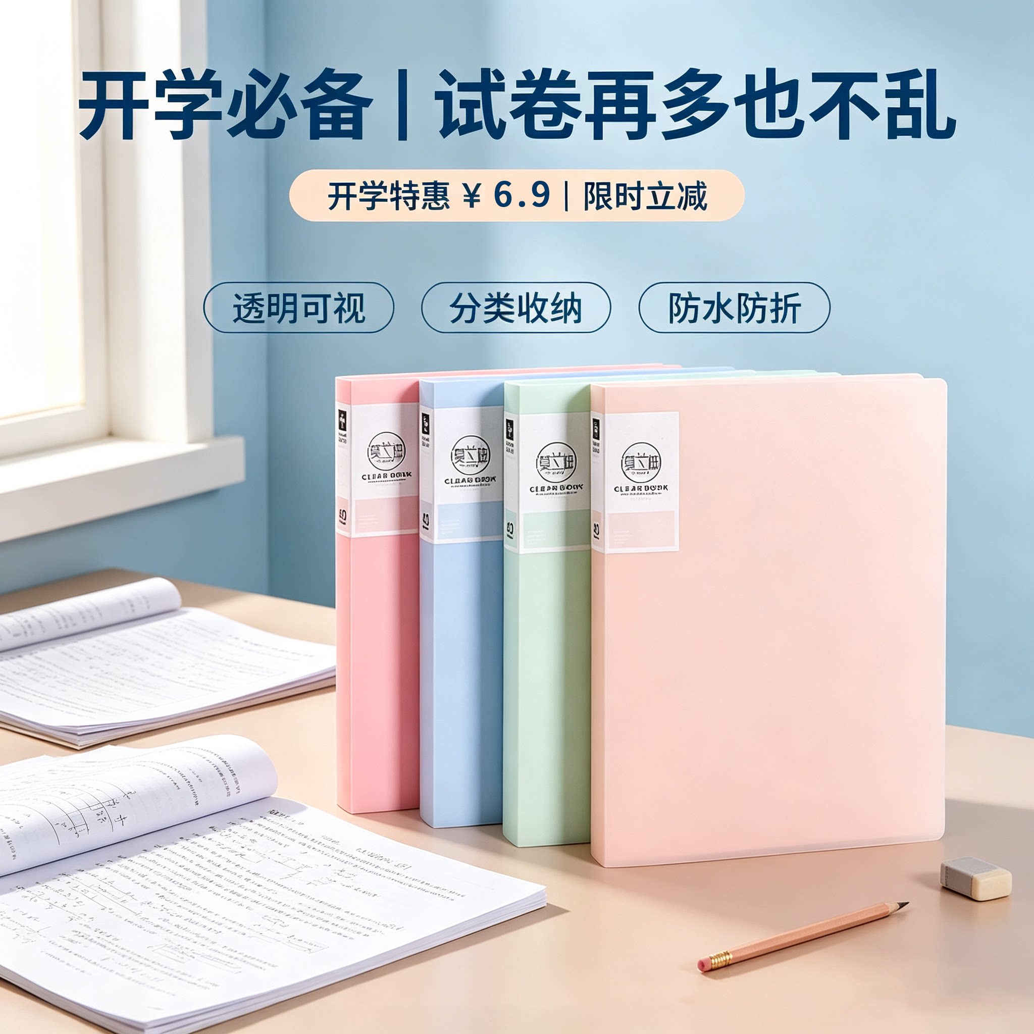 透明插页资料册收纳册图片