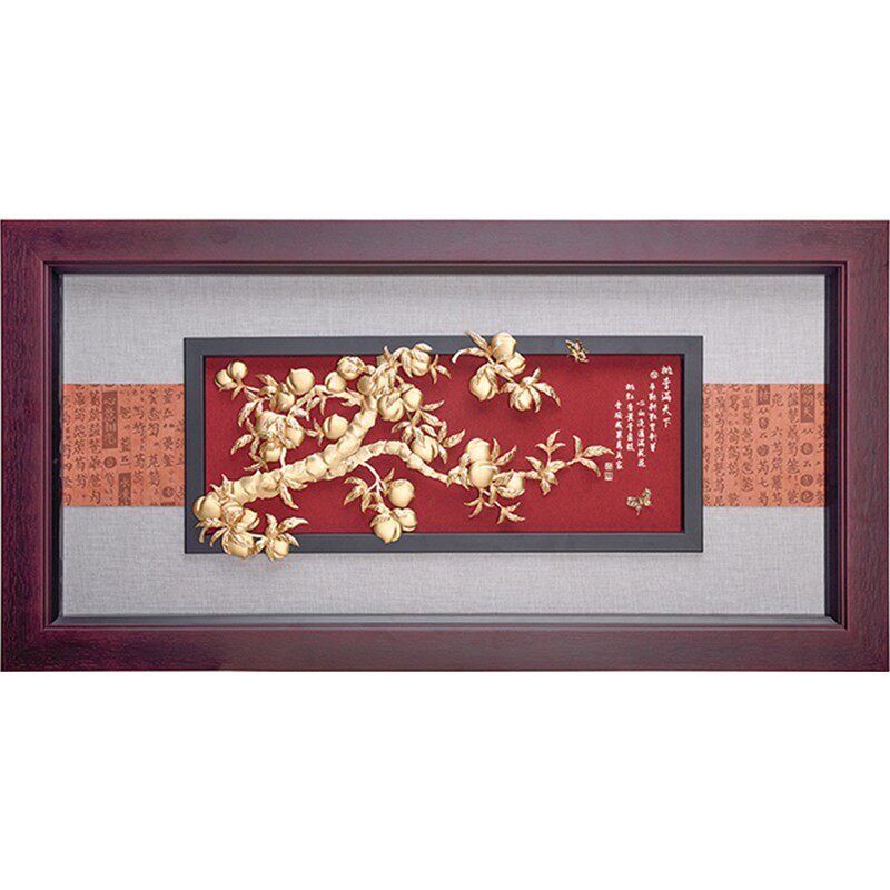 轻奢桃李满门毕业礼物金箔定制画