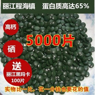 云南丽江钝顶程海生葆螺旋藻5000片绿海藻送玛咖卡片维生素蛋白质