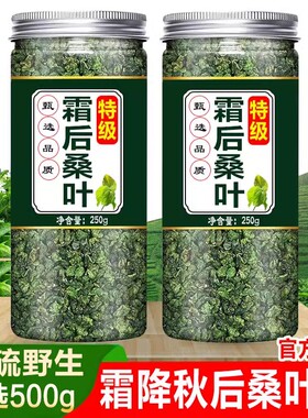 霜打过的干桑叶茶血压血糖正品官方旗舰店特级霜降秋后茶500g
