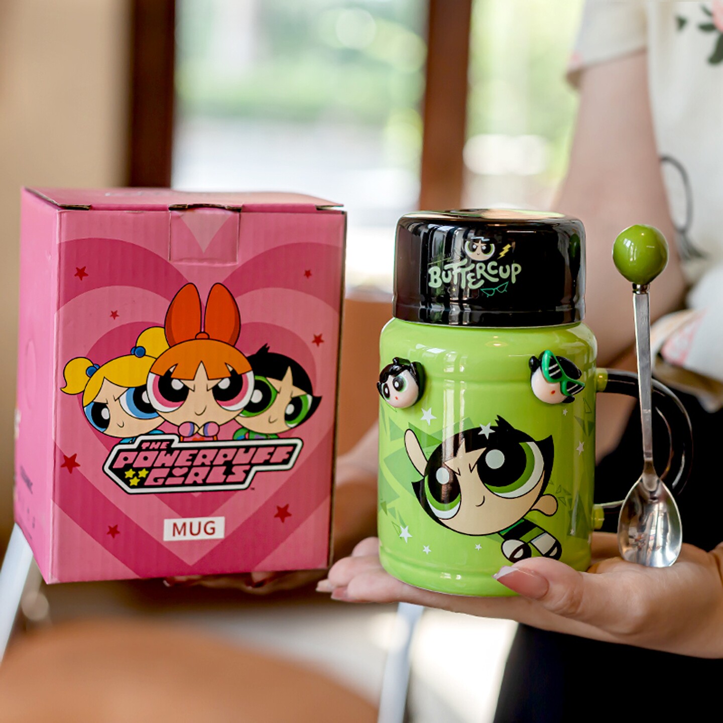 可爱飞天小女警马克杯夏季喝水杯图片