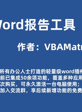 Word报告工具，一键生成附注