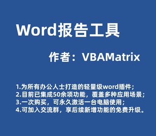 Word报告工具，一键生成附注
