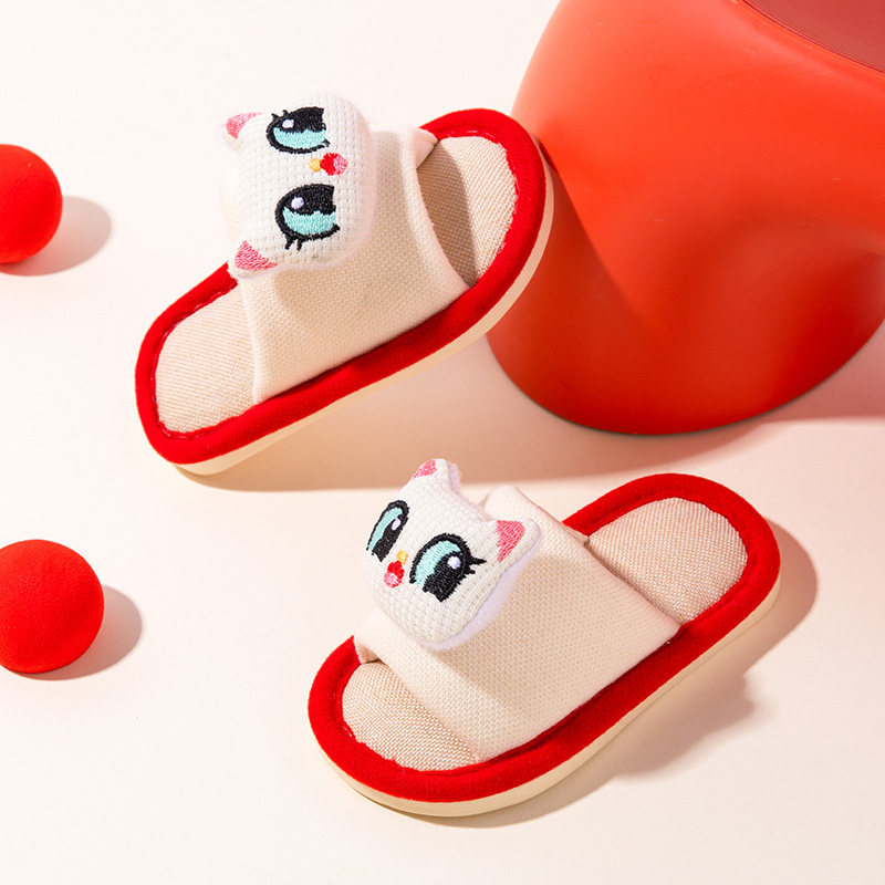 儿童亚麻拖鞋居家室内四季通用防滑软底透气宝宝小孩静音布艺拖鞋,童鞋/婴儿鞋/亲子鞋,儿童凉拖鞋,淘宝优惠券,粉丝福利购,淘宝优惠卷
