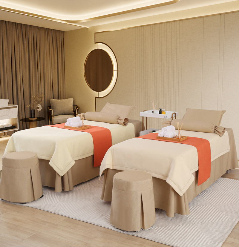 美容床罩四件套床罩带洞高档美容院专用高端按摩头疗床单四季通用