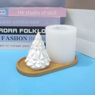 简约石膏圣诞冰山摆件模具锥子形小塔山蜡烛磨具定制雪山蜡台矽胶