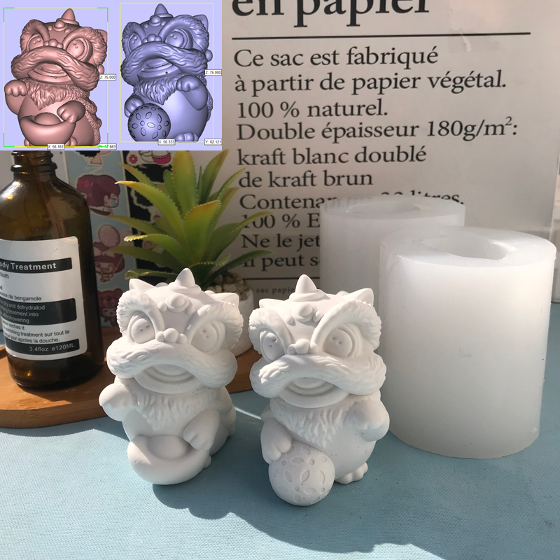 水泥笑狮子硅胶模具茶宠神兽摆件硅胶模具桌面文创混凝土招财狮子,厨房/烹饪用具,烘焙模具,淘宝优惠券,粉丝福利购,淘宝优惠卷