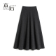 a字裙伞裙 9968加绒毛呢灰色裙子半身裙冬季 醋酸 女中长款 羊毛