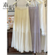 6501 优雅高腰风琴百褶雪纺半身裙春秋女长裙大裙a字气质蛋糕裙