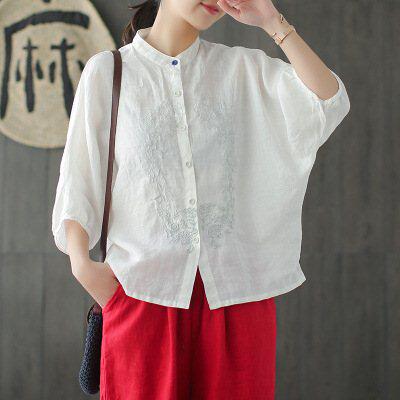 Antique apparel embroidery blouse women's clothing cotton an|ruв категории Женская одежда, рубашка - от Buy2taobao.com для оказания профессиональной услуги покупки агента Taobao
