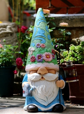 地精摆件人物小矮人花园庭院户外装饰 霍比特人背景 民宿拍照具道