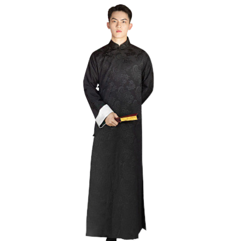 黑色唐装男款中式马褂相声服戏服