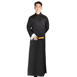 黑色唐装男款中式马褂相声服戏服