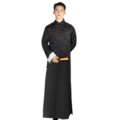 黑色唐装男款中式马褂相声服戏服