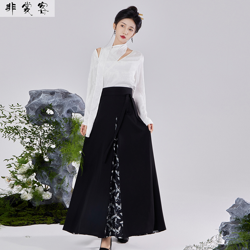 唐装女成人汉服秋季薄款中国风刺绣系带马面裙国风衬衫高级感套装