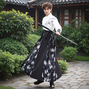 原创明制汉服男日常交领上衣改良版古装中国风武侠风套装学生团服