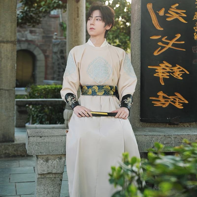 唐圆领袍汉服男青少年中国风帅气